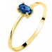 Χρυσό δαχτυλίδι Κ14 με μπλε ζιργκόν